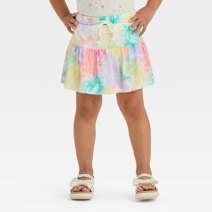 Cat & Jack Colorful Tie-Dye Kids Skort